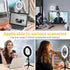 MEZHER 6 Desk Ring Light for Zoom Meetings - Video Conference Lighting Kit for Laptop Computer, Clip on Table LED Light
