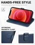 TUCCH Wallet Case for iPhone 12 Pro/12 5G, TPU Shockproof Inner Shell, RFID Blocking Magnetic Stand Cover
