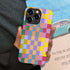 SEized Happy Colorful Checkerboard Case for iPhone 13 Pro, Durable Protection for Girl Women Boy Men
