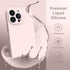AOTESIER iPhone 14 Pro Case, Chalk Pink, Upgraded Silicone, Stronger Camera Protection, 2 Screen Protectors, 6.1"