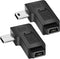 UCEC USB 2.0 Adapter Plug - Mini USB to Mini USB, Left and Right Angle, Pack of 2