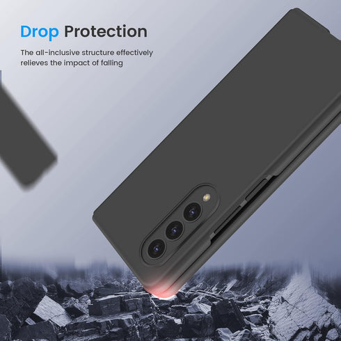 Ruky for Galaxy Z Fold 3 Full Body Case - Built-in Screen Protector, Hard PC Ultra-Thin Anti-Scratches Shockproof