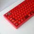 114 Keys Transparent Keycaps, PC Cherry Profile Red Crystal Keycap Set for Cherry MX Switches Mechanical Keyboard