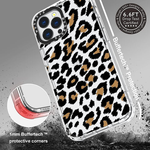 MOSNOVO iPhone 13 Pro Max Case, Leopard Print with 6.6ft Military-Grade Drop Protection & Anti Peel Off Tech