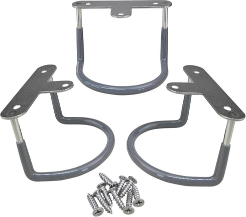 Skywin Rubberized Under Desk Laptop Mount, 3 Racks in 1 Set to Hold Under Desk Laptop Holder Organizer Rack (Laptop Not