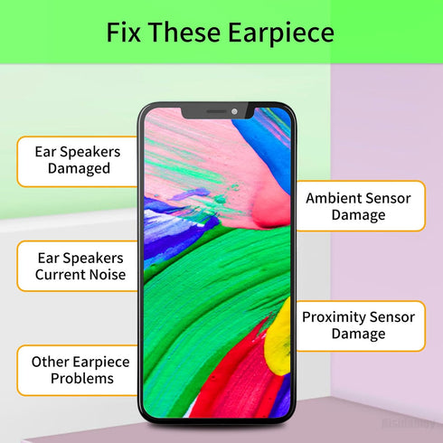 Earpiece Speaker Replacement for iPhone Xs MAX, Front Ear Piece with Ambient Light Sensor Flex Cable Assembly