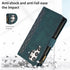 Asuwish Wallet Case for Samsung Galaxy S23 Ultra 5G - Green, 6.8" with Tempered Glass, Wrist Strap & Card Holder.
