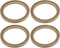 uxcell 4 Pcs Universal 6.5 Inch Speaker Subwoofer Mounting Spacer Rings, Solid Wood Beige