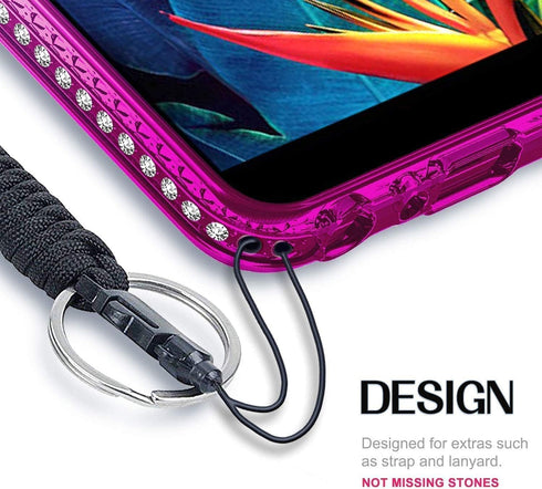 NGB iPhone 6 6S 7 8 Case, with Tempered Glass Screen Protector, Ring Holder, Pink/Purple