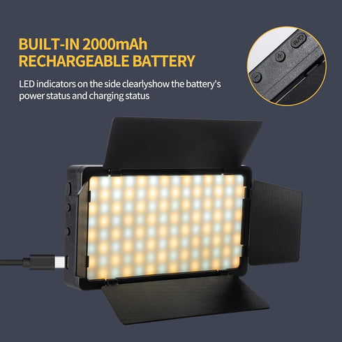 BVMGTT 4000mAh 2800K-6500K (3CCT) LED Video Light, Camera Light for Pictures Video Recording with Battery Support
