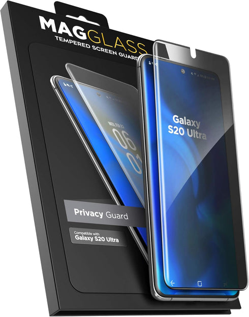 magglass Galaxy S20 Ultra Privacy Screen Protector - Anti Spy Fingerprint Resistant Tempered Glass Guard for Samsung