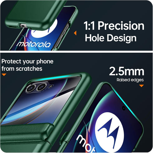 Shop Motorola Razr Plus Case - Ultra Thin Matte PC, Built-in Screen Protector, Magnetic Hinge Protection (Green) 2023.