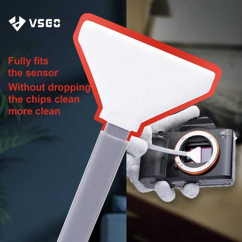 VSGO VS-S04E Camera Sensor Cleaning Kit, Professional Medium Format Camera Cleaning Kit with 12pcs Clean Swabs