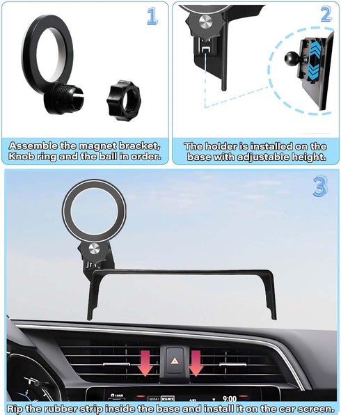 AbeeyGeomarn 2016-2021 5/7 Inch 360 Car Phone Holder for Honda Civic Accessories Apply to Touch Screen Fixed Clip