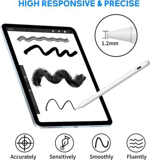 Stylus Pens for Touch Screens - NTHJOYS Active Fine Point Stylus Pencil for iOS/Android, Magnetic Design