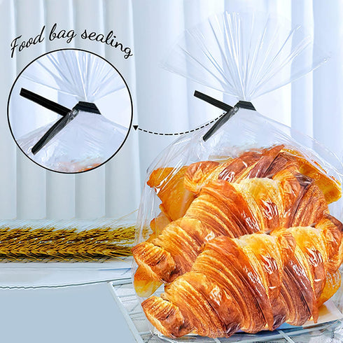 400 Pcs Twist Ties for Bags - 5" Reusable Black Plastic Coated Heavy Duty Twist Ties