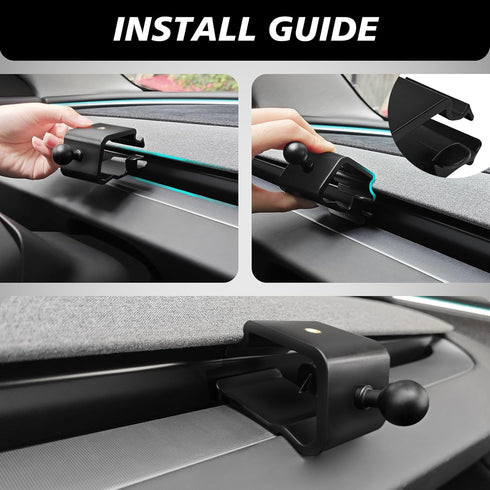 Dashboard Car 1/4 Screw Mount Phone Holder by BestEvMod - Tablet Mag Safe Compatible with 2024 Refreshed Tesla Model 3