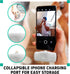 3-in-1 Portable Charger 5000 mAh Battery, Ultra-Compact Fast Charging for iPhone, USB-C Devices, Smartwatch (White)