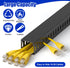 ZhiYo H1.4 W1.6in 66in (4X L16.5in) Professional Server Rack Cable Management Raceway, Cable Raceway Kit, Electrically