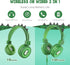 QearFun Dino Headphones for Kids, Bluetooth Headphones with Microphone & 3.5mm Jack, Adjustable Headband for