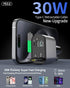 Retractable Car Charger, 4 in 1 Fast Phone Charger 66W with 2 Retractable Cables for iPhone 15/14/13/12/11