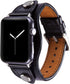 VIQIV Cuff Bracelets Bands for Apple Watch, Compatible with 38mm 42mm 41mm 40mm 44mm 45mm, Dressy Leather Metal Strap