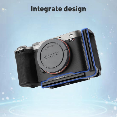 Haoge Camela L Bracket for Sony A7C2 A7CR Camera, Integrated Metal Arca Style Compatible Quick Release Plate