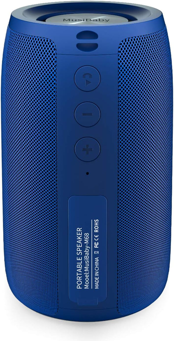 MusiBaby Bluetooth Speaker, Waterproof Portable Outdoor Speaker, Dual Pairing, Loud Stereo, 1500 Mins Playtime for