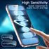 JETech Full Coverage Screen Protector for iPhone 15 6.1-Inch, Black Edge Tempered Glass Film, 3-Pack, Case-Friendly