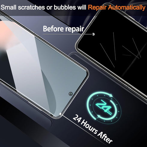 Ferilinso (3 Pack) Screen Protector for Samsung Galaxy Z Flip 6, Inside Anti-Spy Film + 3 Pack Back Tempered Glass +