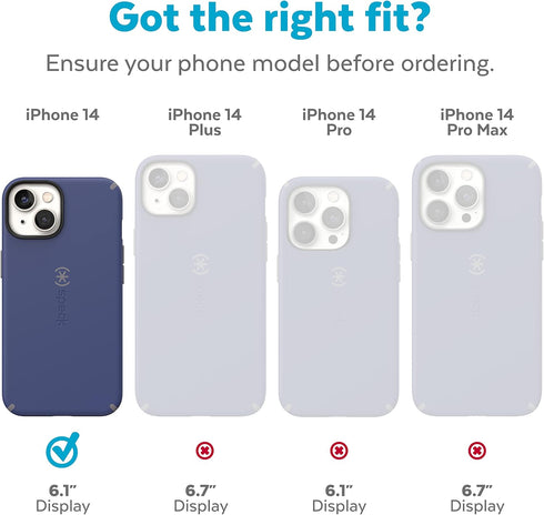 Speck 14 iPhone13 6.1" 1 count iPhone & Case- Drop Protection, Scratch Resistant, Built for MagSafe Phone Case