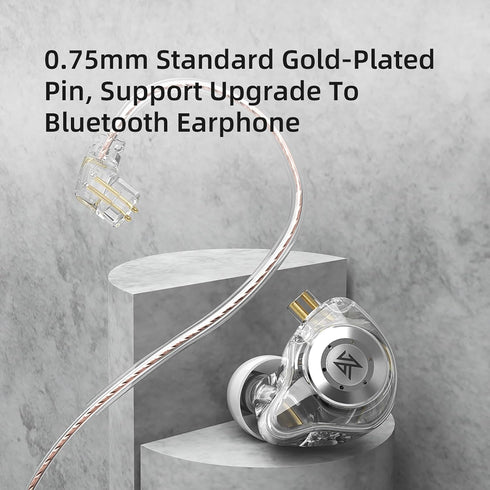 FEDAI KZ EDX Pro Wired Earbuds Headphones, 10mm Dual Magnetic Dynamic Driver, HiFi Deep Bass, Detachable Cable