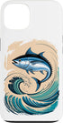 Tuna Fish Fishing Gifts Japanese Wave Tuna Fish Fishing Angler Fisherman Case for iPhone 13