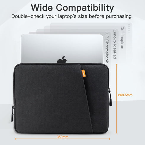 JETech Laptop Sleeve for 14-Inch MacBook Pro M3 / M2 / M1 A2779 A2442, Waterproof Bag Case with Pocket, Compatible with 14 Inch Notebook (Black)