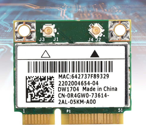 Mini Wireless Network Card, bcm43142 bcm943142hm dw1704 Mini PCIe WiFi Bluetooth 4.0 Card for Dell