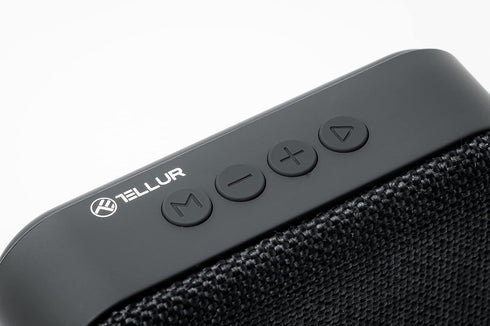 TELLUR Callisto Portable Bluetooth Speaker, Ultra Compact Fabric Design, FM Radio Speaker, Hands-Free, USB, MicroSD/TF.