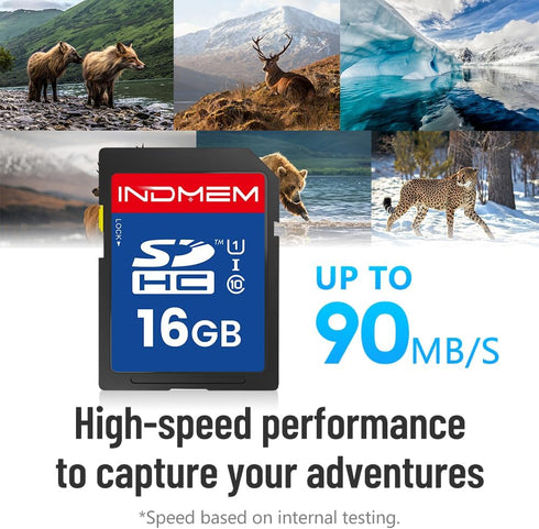 elecacc 16GB (3 Pack), C10 U1 10 4K SD Card SDHC UHS-I Memory Cards Class High-Speed Full HD Video Compatible