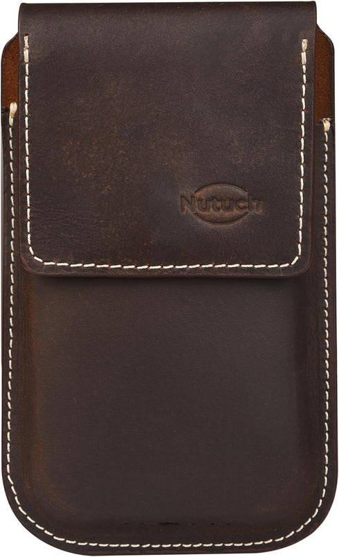 Genuine Leather Phone Holster with Belt Clip | Cell Phone Pouch for iPhone and Smartphone | Cell Phone Holsters Holders | Belt Phone Holder | Cell Phone Case | Leather Phone Case | Belt Pouch