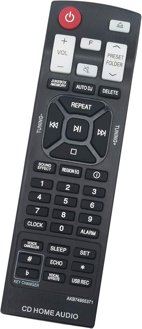 AKB74955371 Replacement Remote for LG Mini Hi-fi System CK99 CKS99F, Compatible with AKB74955336, AKB74955375.