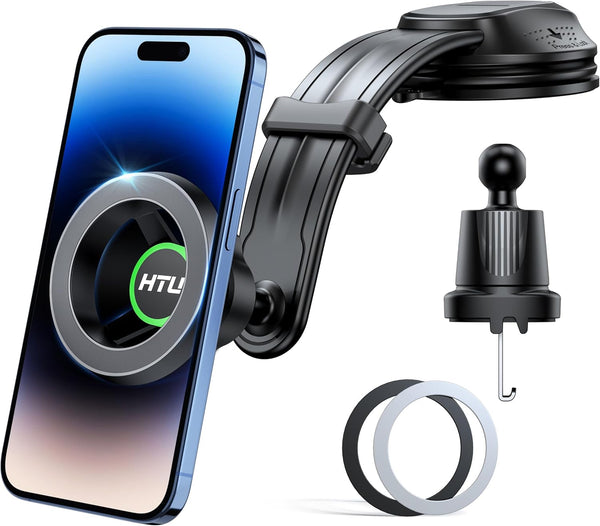 2025 Newest & Strongest for MagSafe Car Mount with Stabilizer?Patent & Safety Certs? 5-in-1 Bendable Rotatable Magnetic