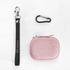 Geekria Shield Earbuds Case for Jabra Elite 10 Gen 2, 75t, 65t, Hard Shell Travel Bag with Carabiner Clip (Pink)