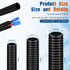 Sasylvia 1/4", 1/2", 3/8" 25 x Ft Split Wire Loom Tubing Wire Loom Assortment Split Cable Sleeves Bulk Flexible