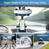 Car Phone Holder for Rearview Mirror, 360 Rotatable and Retractable, Fits 4.0-7.0 Inch Smartphones, Mirror-Black