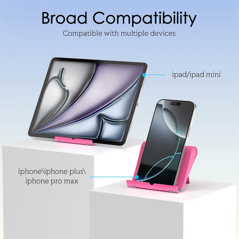 HZZADZXW Cell Phone Stand for Desk, Foldable and Adjustable Multi-Angle Holder Dock, Universal Compatibility for Most