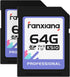 fanxiang 64GB SDXC Memory Card SD Card, UHS-I, C10, U3, V30, Full-HD &