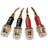 CESS-220 Pin Banana Plug to 4mm Female Banana Jack, 4 Pack, Braided-Type