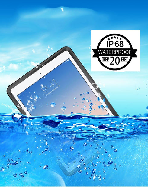 AICase iPad Pro 10.5 IP68 Waterproof Case, 360 Degree Protective Ultra Slim Thin Dust/Snow Proof, Black