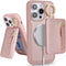 iPhone 15 Pro Max Case Wallet with Card Holder, Detachable 2-in-1, MagSafe Compatible for Women & Men - Pink
