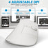 Wireless Vertical Ergonomic Mouse, Multi-Device with Bluetooth + 2.4G Connection, 4 Adjustable DPI for PC, Laptop,