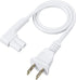 19.5in Power Cord 2-Pack for Sonos One, One SL, Play-1 Speakers - Short White Power Plug Cable